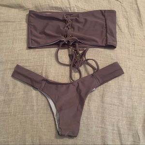 Lavender bathing suit set